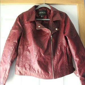 Faux leather plus jacket